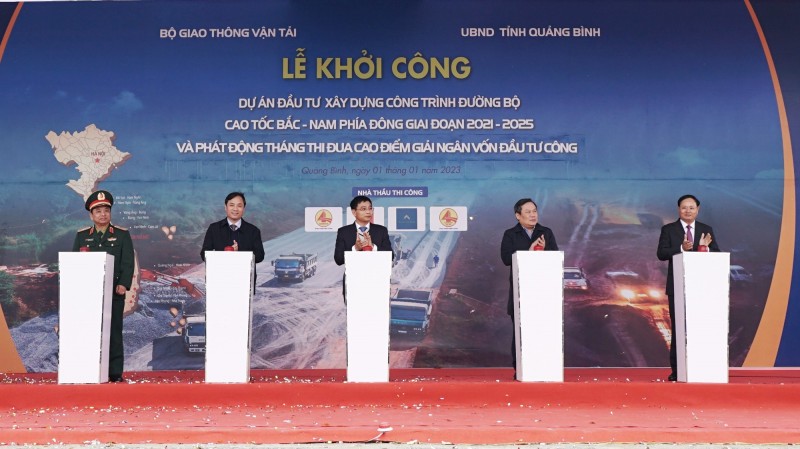 Ngày 1/1/2023, chính thức khởi công Dự án cao tốc Bắc - Nam giai đoạn 2021-2025