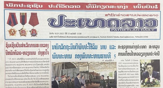 Báo Lào ca ngợi thành công của Năm Đoàn kết Hữu nghị Việt Nam-Lào