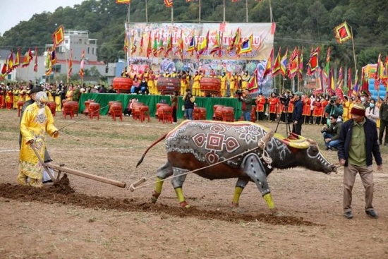 Khai hội Tịch điền Đọi Sơn, tái hiện cảnh nhà Vua xuống đồng cày ruộng