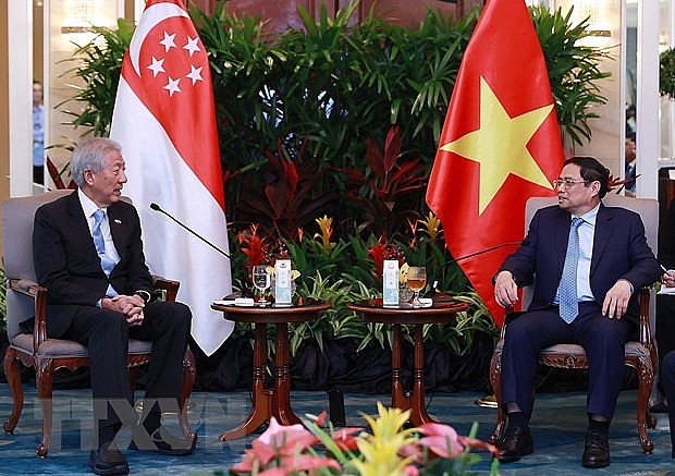 Thủ tướng Phạm Minh Chính tiếp ông Teo Chee Hean, Bộ trưởng cao cấp kiêm Bộ trưởng điều phối an ninh quốc gia Singapore. 