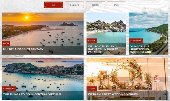 Website quảng bá du lịch Việt Nam ra nước ngoài tăng hạng