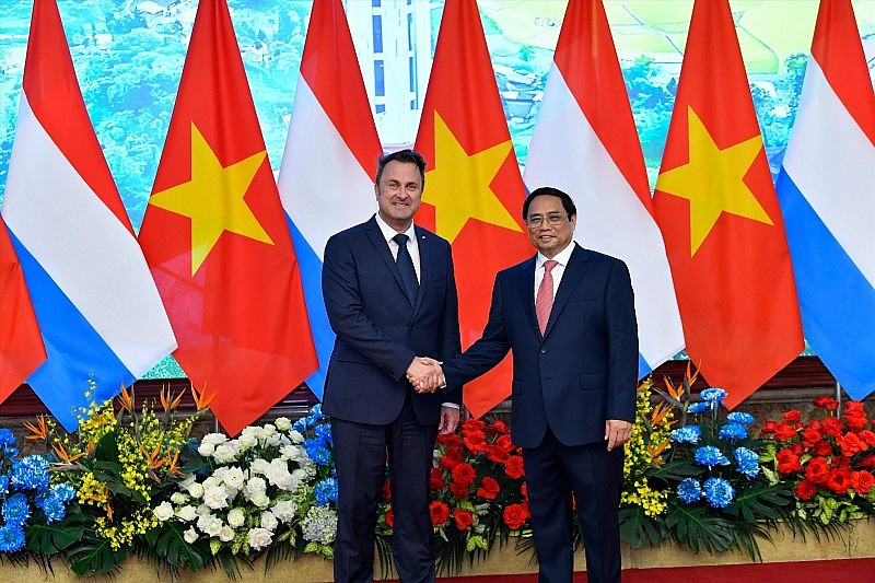 Thủ tướng Phạm Minh Chính và Thủ tướng Đại Công quốc Luxembourg Xavier Bettel.