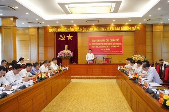 Bộ trưởng Nguyễn Hồng Diên làm việc với lãnh đạo tỉnh Vĩnh Phúc