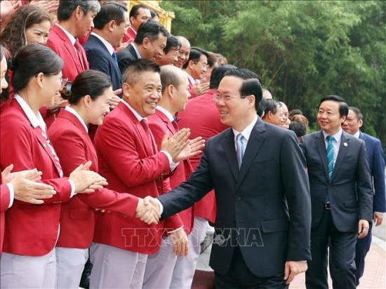 Chủ tịch nước biểu dương các "gương mặt vàng" của Việt Nam tại SEA Games 32