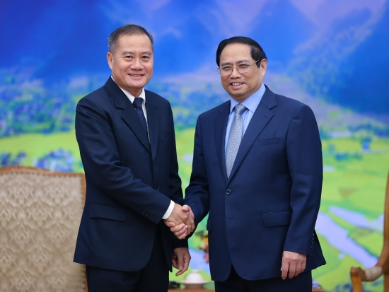 thu tuong pham minh chinh tiep tong giam doc thong tan xa pathet lao