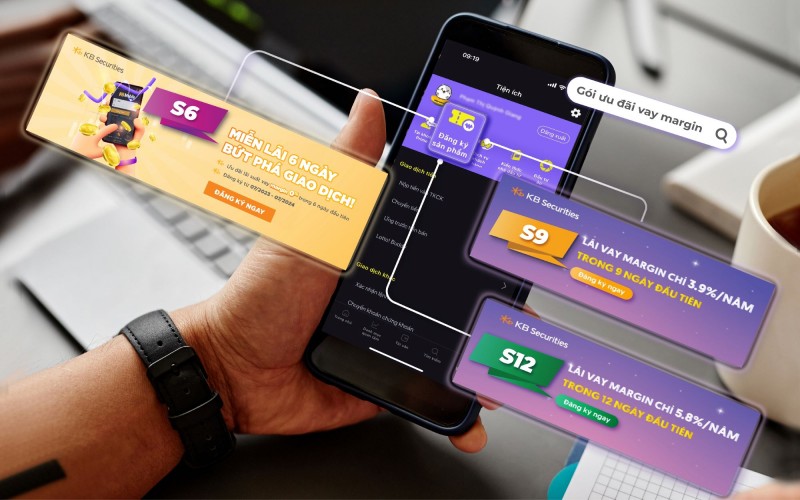 Chứng khoán KB Việt Nam ra mắt chương trình miễn lãi suất margin cho khách hàng từ ngày 24/7/2023