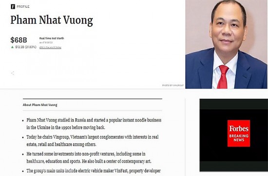 Vì sao ông Phạm Nhật Vượng bị loại khỏi danh sách tỷ phú Bloomberg nhưng Forbes vẫn công nhận?