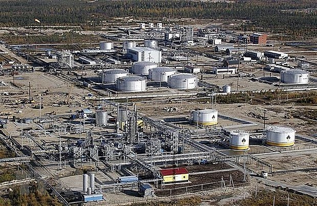 Nhà máy lọc dầu Rosneft ở thị trấn Gubkinsky, Tây Siberia, Nga. 