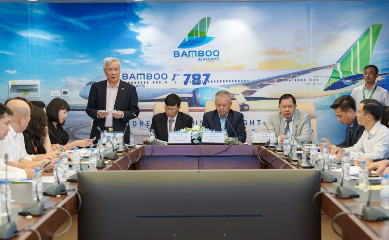 Bamboo Airways tổ chức họp đại hội cổ đông bất thường. Ảnh Bamboo Airways