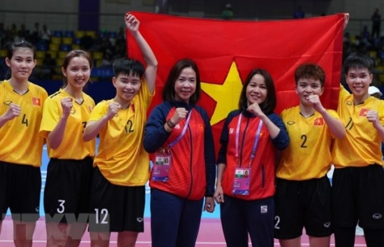 Chấn động: Đội tuyển cầu mây nữ Việt Nam lội ngược dòng giành huy chương vàng ASIAD 19