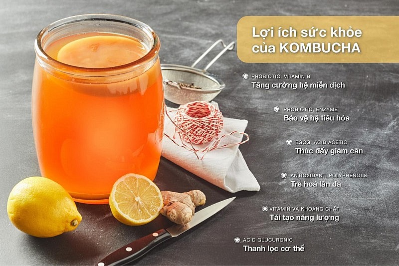 Kombucha là một loại trà lên men có rất nhiều lợi ích tốt cho sức khỏe. Ảnh minh họa