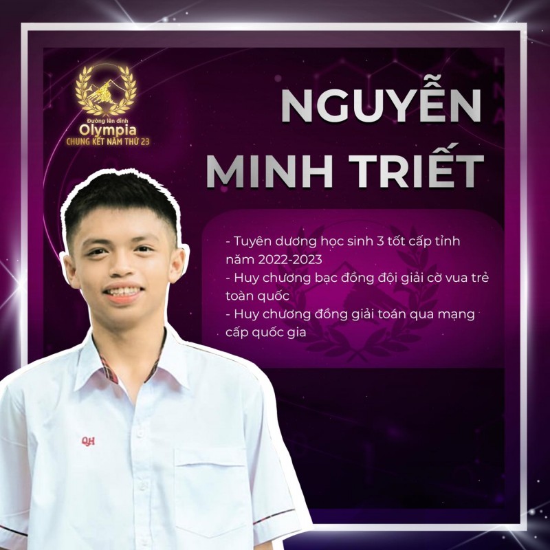Nguyễn Minh Triết. Ảnh fanpage chương trình