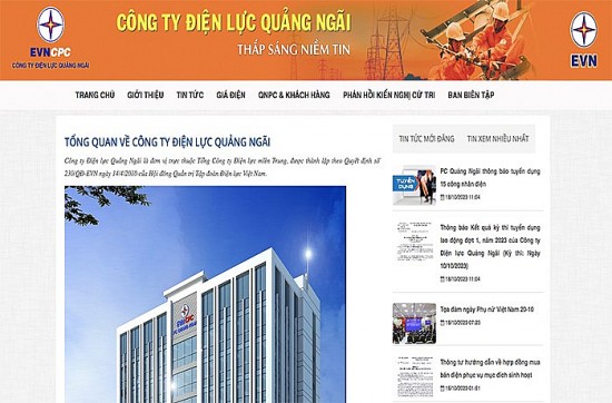 PC Quảng Ngãi thông tin về gói thầu mua sắm thiết bị điện