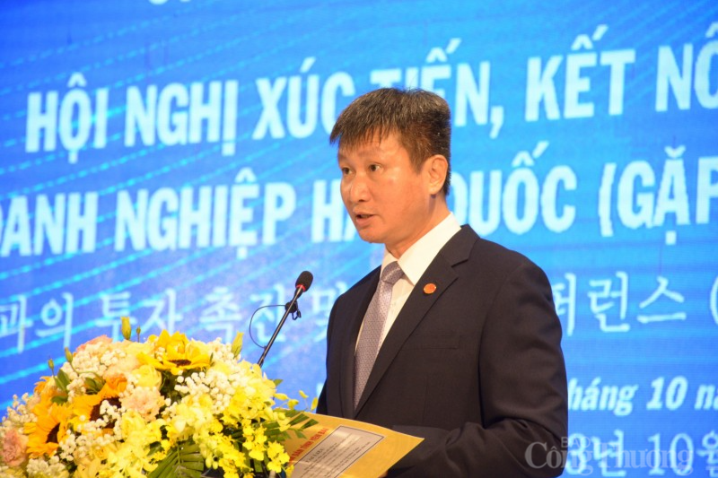 Chủ tịch UBND tỉnh Yên Bái phát biểu khai mạc xúc tiến, kết nối đầu tư với các doanh nghiệp Hàn Quốc