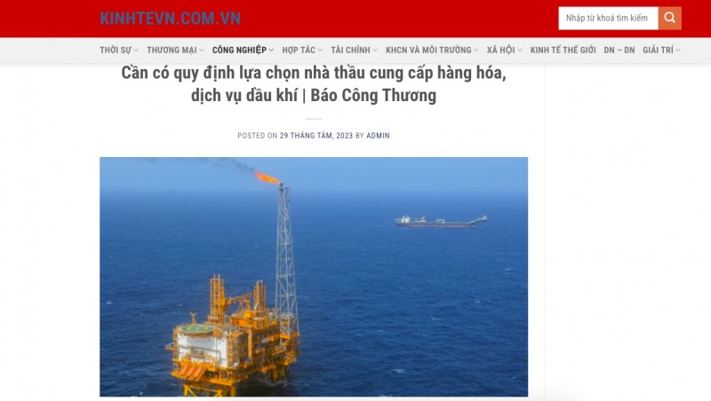 Đề nghị xử lý website có dấu hiệu mạo danh chuyên trang Kinh tế Việt Nam của Báo Công Thương
