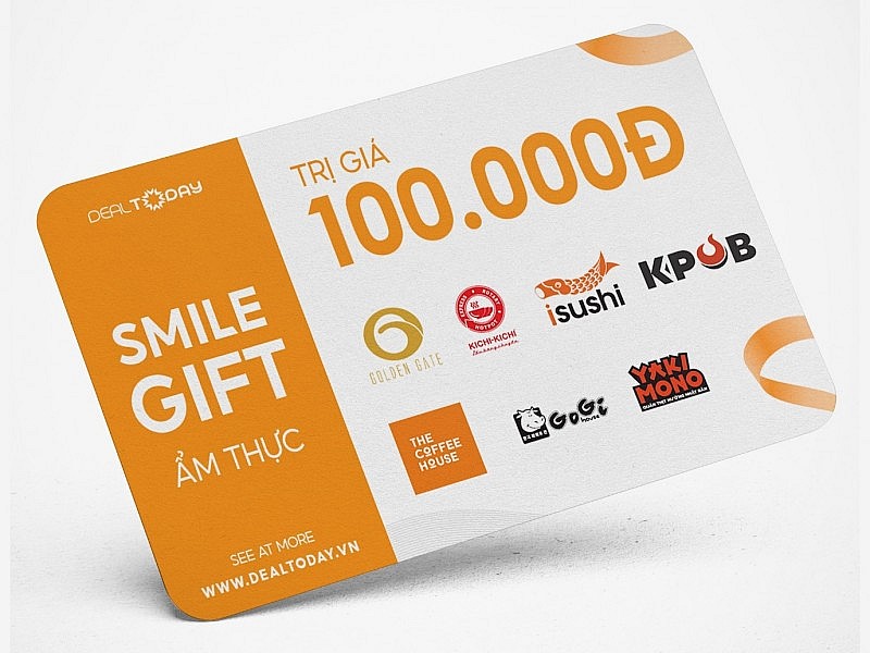 Smile Gift Ẩm thực Dealtoday – Thẻ quà đa năng, tiện lợi cho người dùng