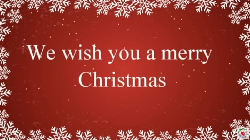 Bài hát We wish you a Merry Christmas. Ảnh chụp màn hình