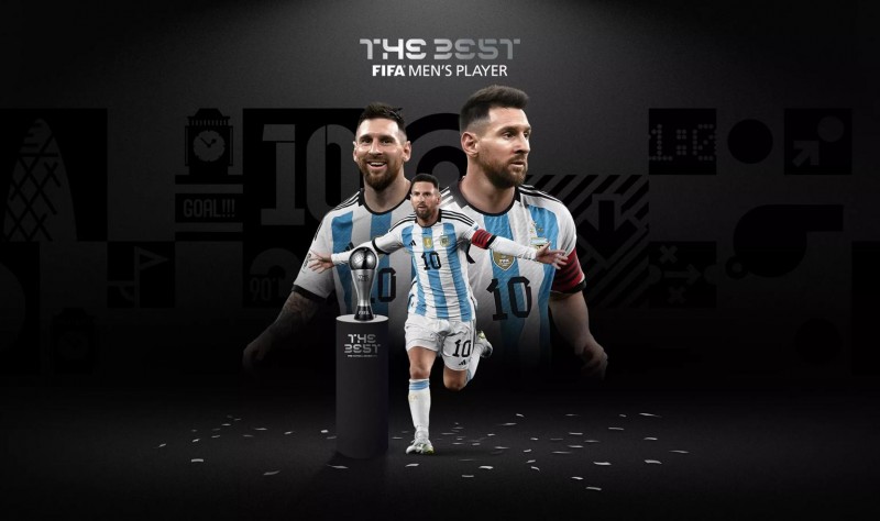 Lionel Messi đạt giải thưởng cầu thủ nam xuất sắc nhất năm của FIFA The Best 2023. Ảnh: FIFA