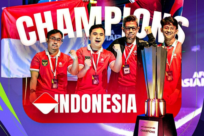 Đội tuyển Indonesia đánh bại đội tuyển Nhật Bản, lên ngôi vô địch eAsian Cup 2023. Ảnh: AFC Asian Cup