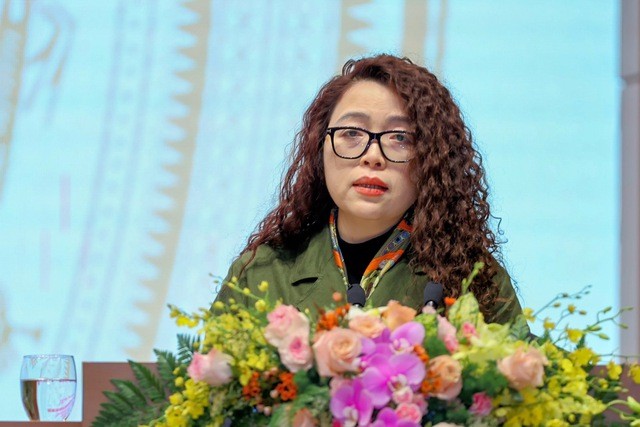 Bà Bùi Thị Thanh Tâm, Chủ tịch Tổng công ty Lương thực miền Bắc. Ảnh: VGP