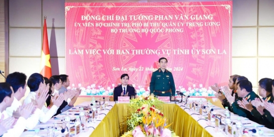 Đại tướng Phan Văn Giang, Bộ trưởng Bộ Quốc phòng làm việc với Tỉnh ủy Sơn La